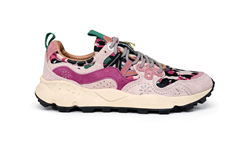 YAMANO 3 WMN Sneakers in suede nylon camo pink fucsia